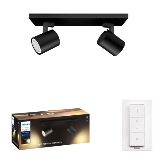 Philips Hue Spotlight Runner 2x5.5W Sort