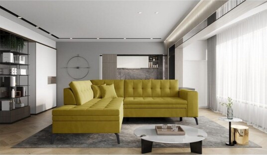 Seksjon Eltap Lanvin 260x210x93 cm Nube 45 Gul Venstre
