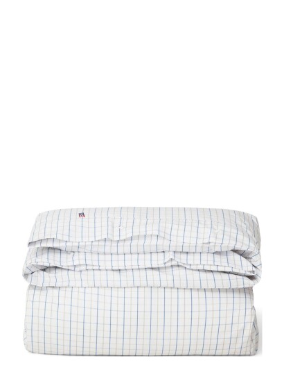Lexington Home Checked Cotton Poplin Duvet Cover - White - 160X210