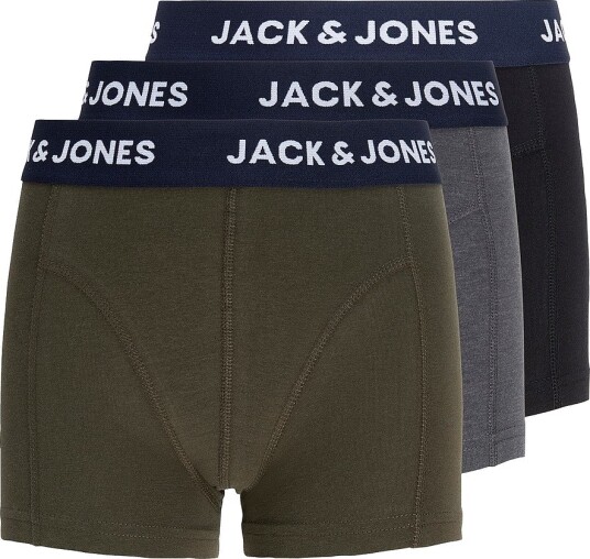 Jack & Jones Junior   Boksershorts Jaclamp Solid Trunks Jnr 3 pack   Grønn