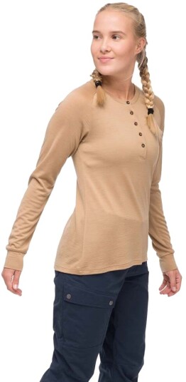 Bergans Women's Lysebu Wool Henley Warm Sand M