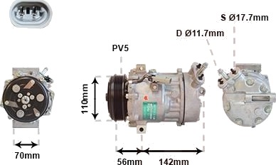 VAN WEZEL 3700K449 AC-kompressor