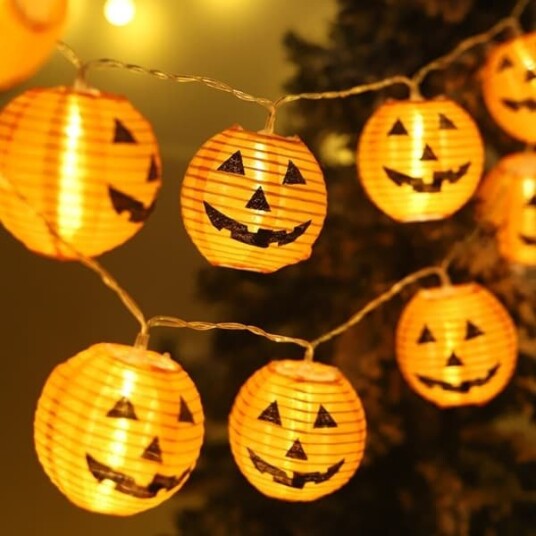 Halloween LED-Gresskarlys 2 stk
