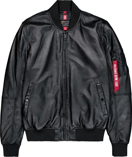 Alpha Industries Ma 1 Leather Black M
