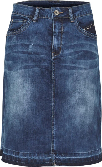 Cream Patched Denim Skirt - Blue - 42 Cream Patched Denim Skirt - Blue - 42