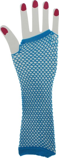 Catsson Lange UV Neon Nettinghansker Blå PK03959