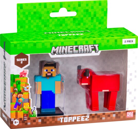 Minecraft 3D 6cm Figure 2-Pack S2 Steve & Mooshroom
