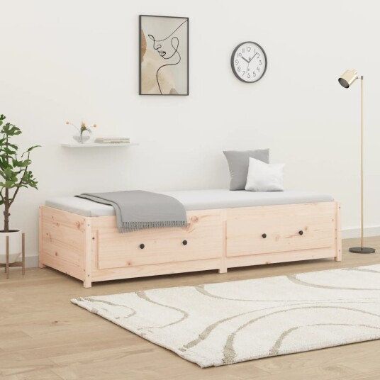 vidaXL Dagseng 75x190 cm 2FT6 Small Single heltre furu