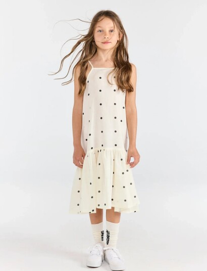 THE ANIMALS OBSERVATORY Hummingbird Kid Dress Soft Pink Cream 116