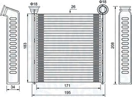 Varmeapparat register MAGNETI MARELLI 350218448000