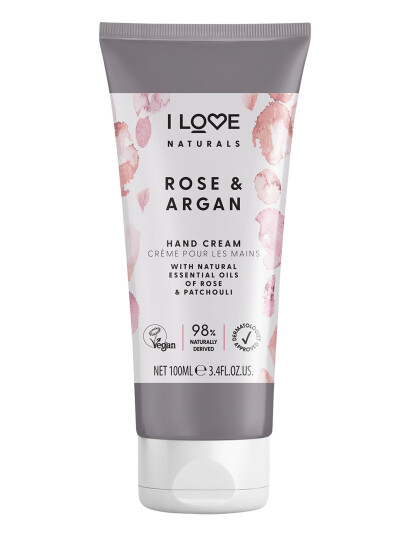 I LOVE I Love Naturals Rose & Argan Hand Cream - Nude - 100 ml I LOVE I Love Naturals Rose & Argan Hand Cream - Nude - 100 ml