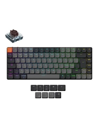 Keychron K3 v3 Lavprofil RGB Gamingtastatur Trådløs Nordisk Svart - Hot Swap 2.0 Brown