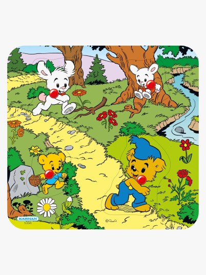 Bamse I Skogen Knottepuslespill I Tre 4 Brikker Bamse I Skogen Knottepuslespill I Tre 4 Brikker