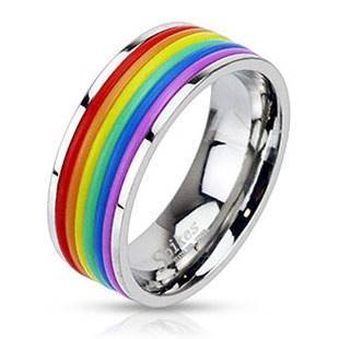 Pride Rainbow Ring Regnbue ring i rustfritt stål Pride Rainbow Ring Regnbue ring i rustfritt stål