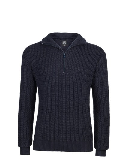 Brandit Marine Pullover Troyer Sweater Blå