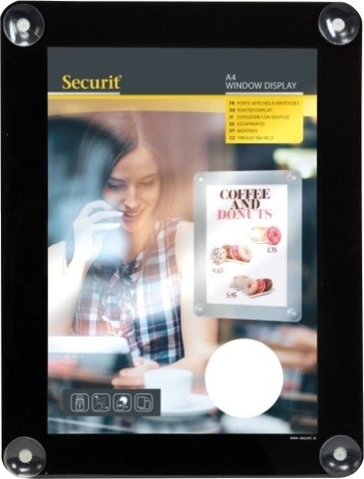 Plakat Ramme Securit A4 Uv Resistent Sort Til Vindue,Stk Plakat Ramme Securit A4 Uv Resistent Sort Til Vindue,Stk