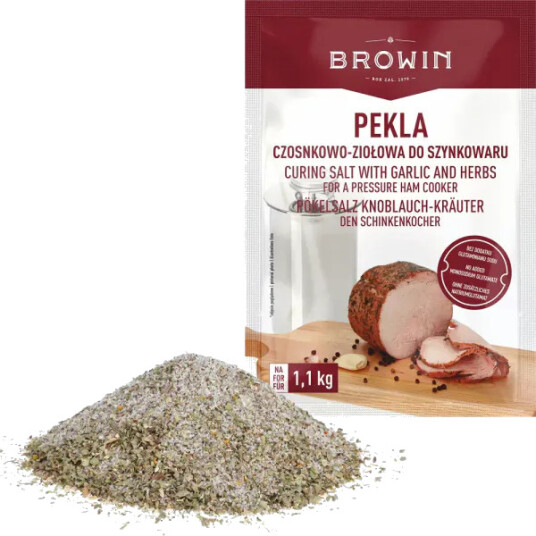 Nitrittsalt med Urter & Hvit Løk for Skinkekoker 100g Nitrittsalt med Urter & Hvit Løk for Skinkekoker 100g