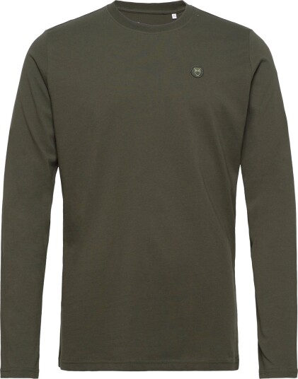 Knowledge Cotton Apparel Viggo Badge Long Sleeve Regenerat Black M