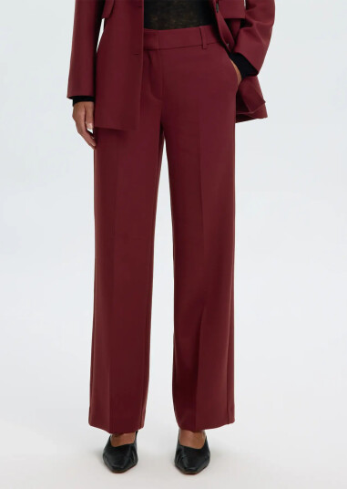 Selected Femme Rita Mid Waist Wide Pant Burgunder 34/32