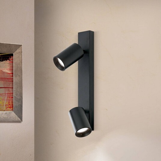 Orion Lyskaster Sean 2 lyskilder svart dimbar Sort Stue / spisestue Aluminium Moderne