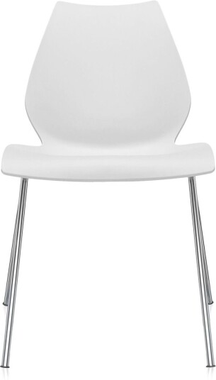 Kartell - Maui Chair 2870 Zinc White Spisestoler Vico Magistretti Hvit Metall/plast