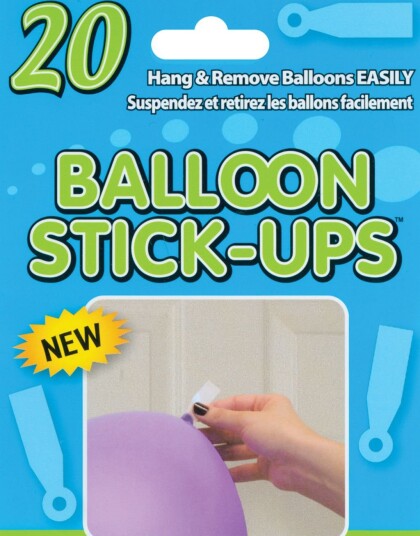 Unique 20 stk Balloon Stick Ups Ballongoppheng med Dobbeltsidig Teip 49399