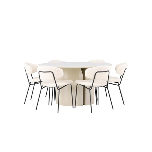 Venture Home Spisegruppe Venture Home Sandvik med 6 Chico Stoler GR23642