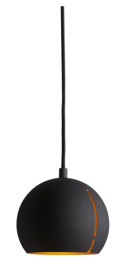 Woud Gap Pendel Round Black/Brass Lampemesteren