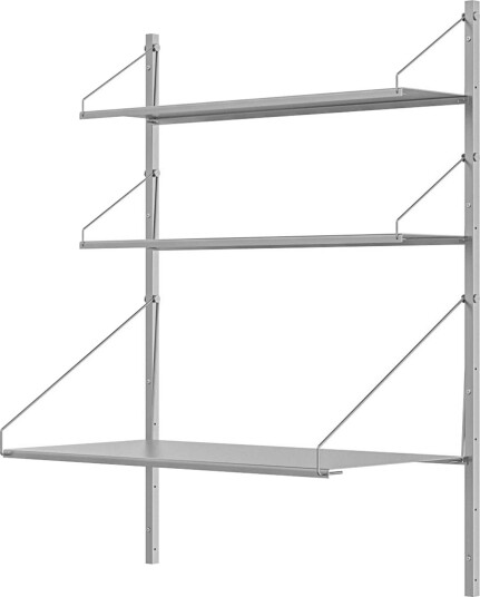 Library Skrivebordshylle 108,5x82,5 cm, Rustfritt Stål