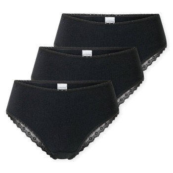Schiesser Truser 3P Modern Brazillian Slips Svart bomull 38 Dame Schiesser Truser 3P Modern Brazillian Slips Svart bomull 38 Dame
