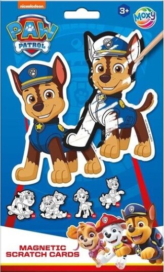 Paw Patrol Skrapemagneter 10 Stk + Klistremerker