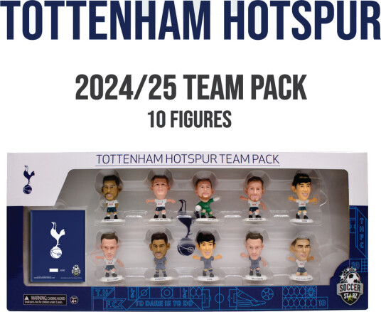 Soccerstarz Tottenham Hotspur lagpakke 10 figurer 2024/25 klassisk drakt