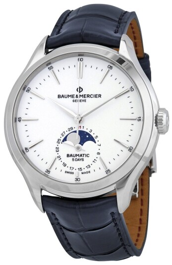 Baume & Mercier Herreklokke M0A10549 Clifton Hvit/Lær Ø42 mm
