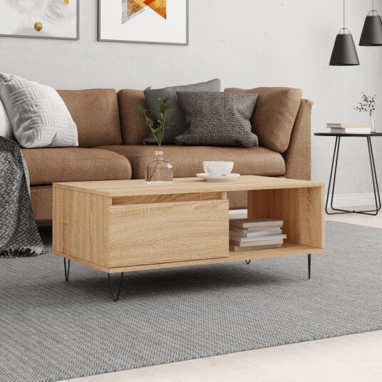 Salongbord sonoma eik 90x50x36,5 cm konstruert tre 8721012109506