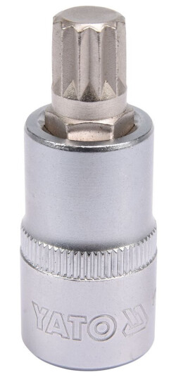 Yato 1/2" Spline Skaftsokkel M12 55mm Krom-Vanadium Yato 1/2" Spline Skaftsokkel M12 55mm Krom-Vanadium