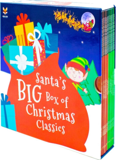 Santa's Big Box of Christmas Classics 10 BookCollection (A Christmas Carol, The Gingerbread Man, The Snow Queen, The Nutcracker, The Twelve Days of Christmas)