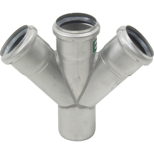Blücher Dobbel Grenrør 45 Grader Ø50 50mm