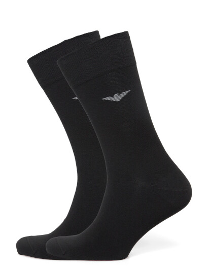 Giorgio Armani Emporio Armani Men's Knit Short Socks Black ONE SIZE