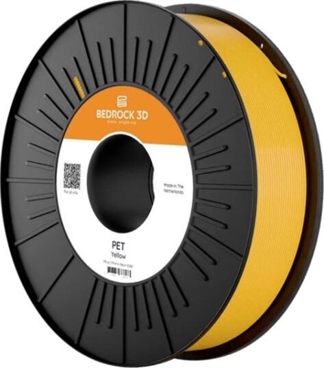 Bedrock 3D PET Filament 2.85 mm 750 g Gul PET-0316B075