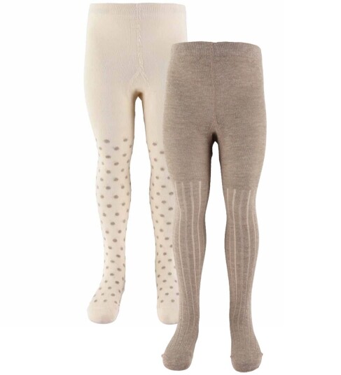 Minymo Stockings W. Pattern (2-Pack) - Multi/patterned - 104\110