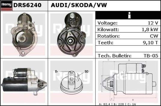 Starter DELCO REMY DRS6240