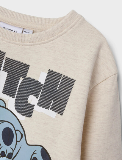 name it Nmmjasp Stitch Nreg Sweat Unb Wdi - Cream - 92