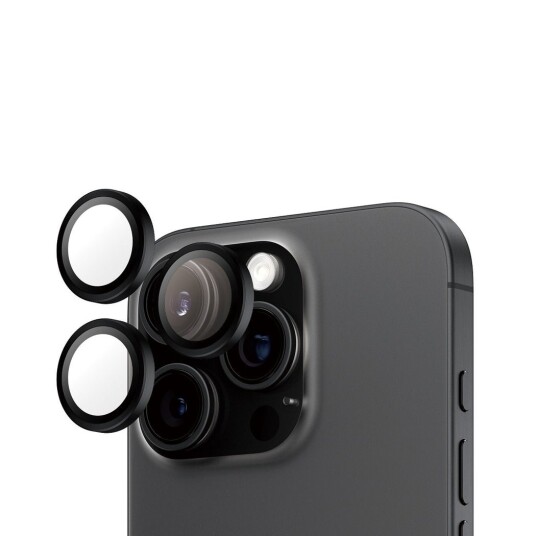 PanzerGlass Hoops Linsebeskytter for iPhone 16 Pro/16 Pro Max - Svart