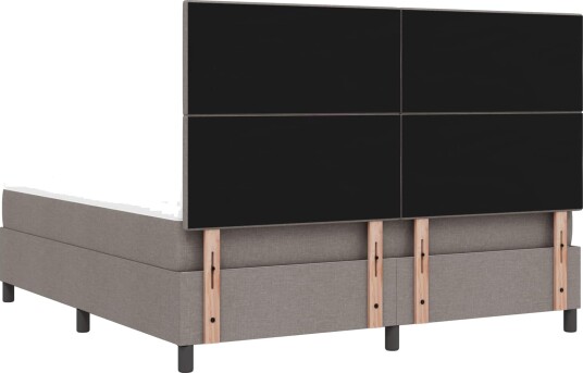 Rammemadrass med madrass & LED Taupe 180x200 cm Stoff Rammemadrass med madrass & LED Taupe 180x200 cm Stoff