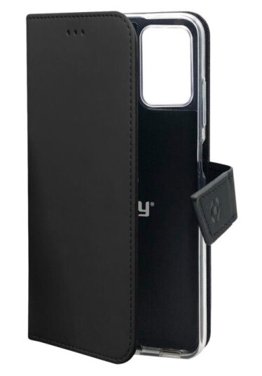Celly Wally Lommebokdeksel for iPhone 14 Plus i Svart Fauxlær