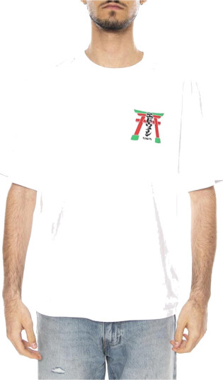 Edwin Torii T Shirt White White S Edwin Torii T Shirt White White S
