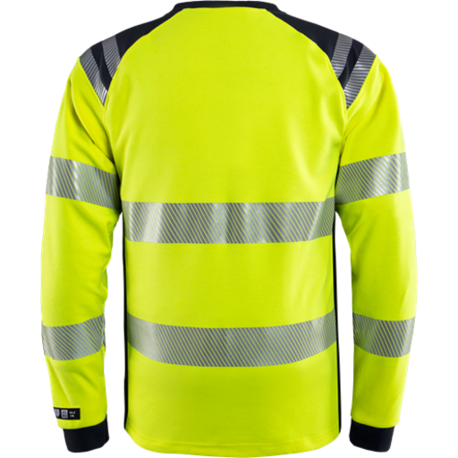 Fristads T-Shirt Flam Kl 3 7359 Tfl Varselgul/marinblå M