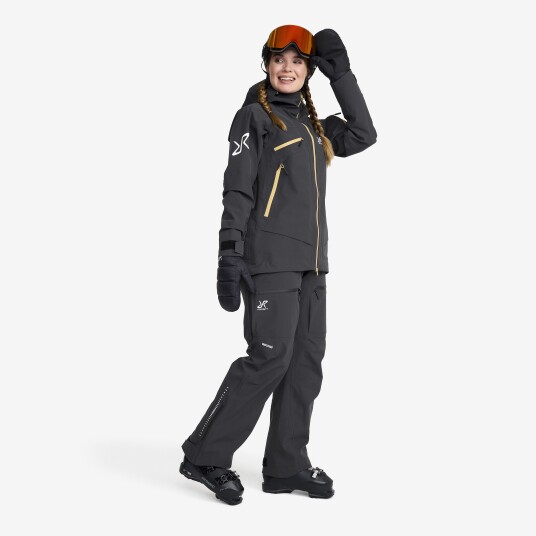 Atlas 3L Ski Jacket Dame Anthracite Storrelse:L Skalljakke Turjakke & Vindjakke