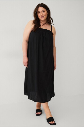 Zizzi - Kjole vSol Midi Dress - Svart
