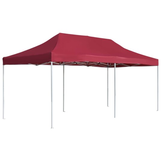 vidaXL Profesjonelt foldbart festtelt aluminium 6x3 m vinrød vidaXL Profesjonelt foldbart festtelt aluminium 6x3 m vinrød